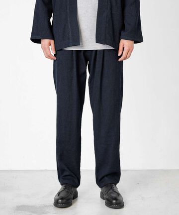 Sashiko Wide Tapered 5P Pants,INDIGO, large image number 0