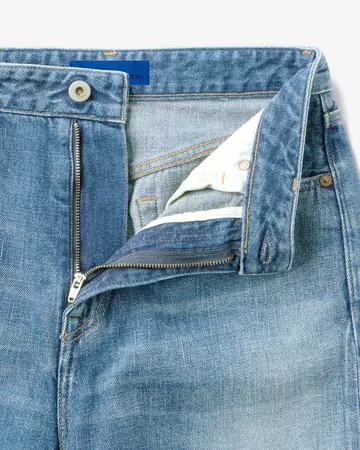 WOMEN | Selvedge Wide Straight Jeans 12oz Medium Indigo,MEDIUM INDIGO, large image number 5