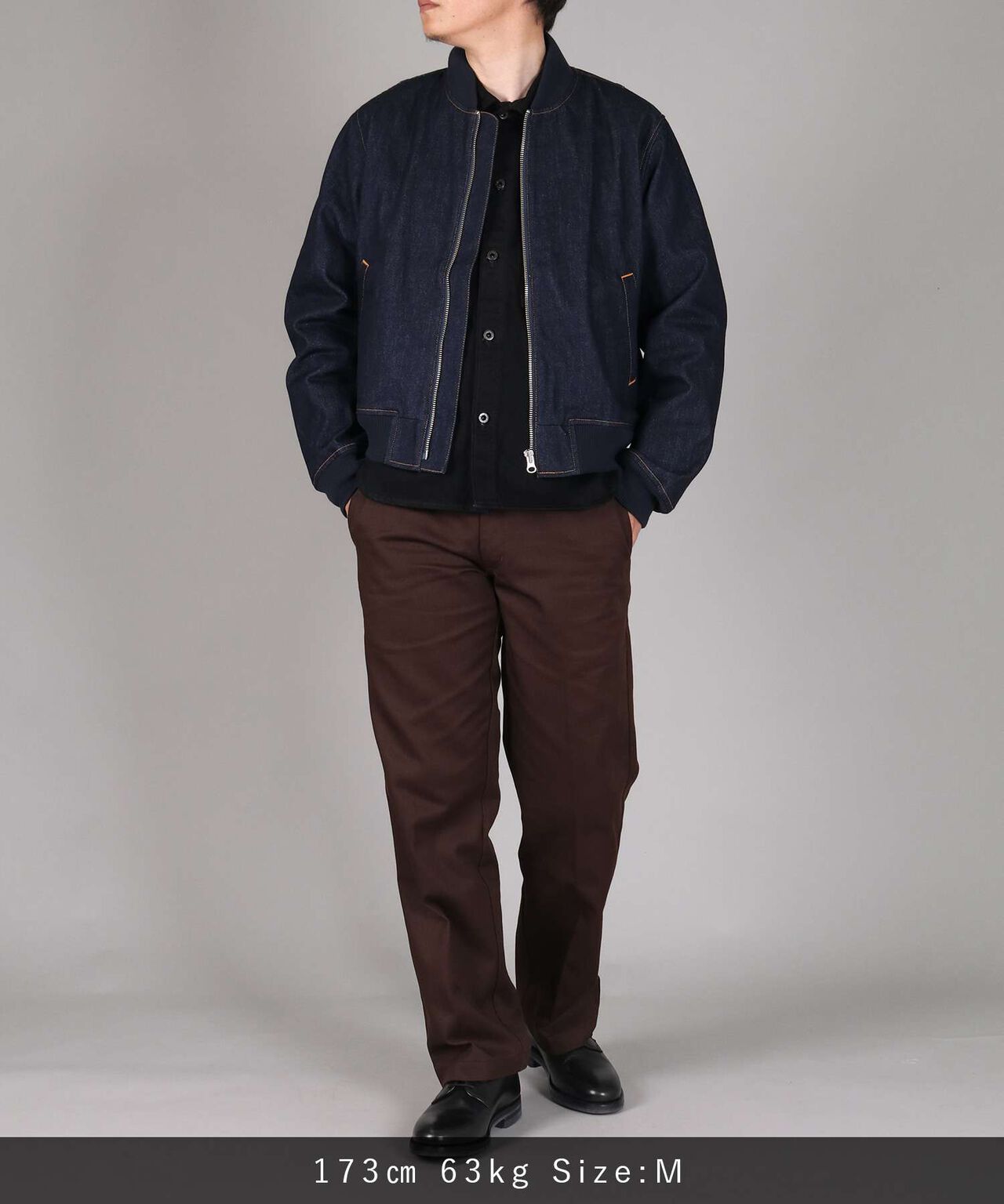 11.5oz Denim Bomber Jacket,INDIGO, large image number 7