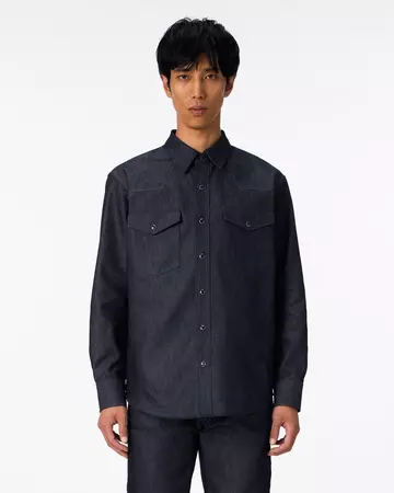 MEN | Light Denim Western Shirt 7oz Rigid,RIGID, large image number 5