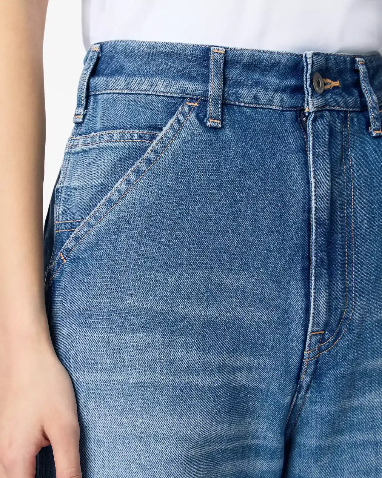 WOMEN | Light Painter Pants 9oz Medium Indigo,MEDIUM INDIGO, large image number 3