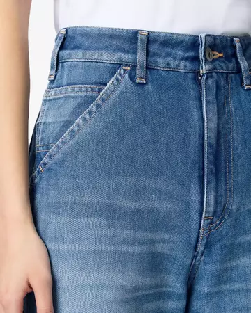 WOMEN | Light Painter Pants 9oz Medium Indigo,MEDIUM INDIGO, large image number 3