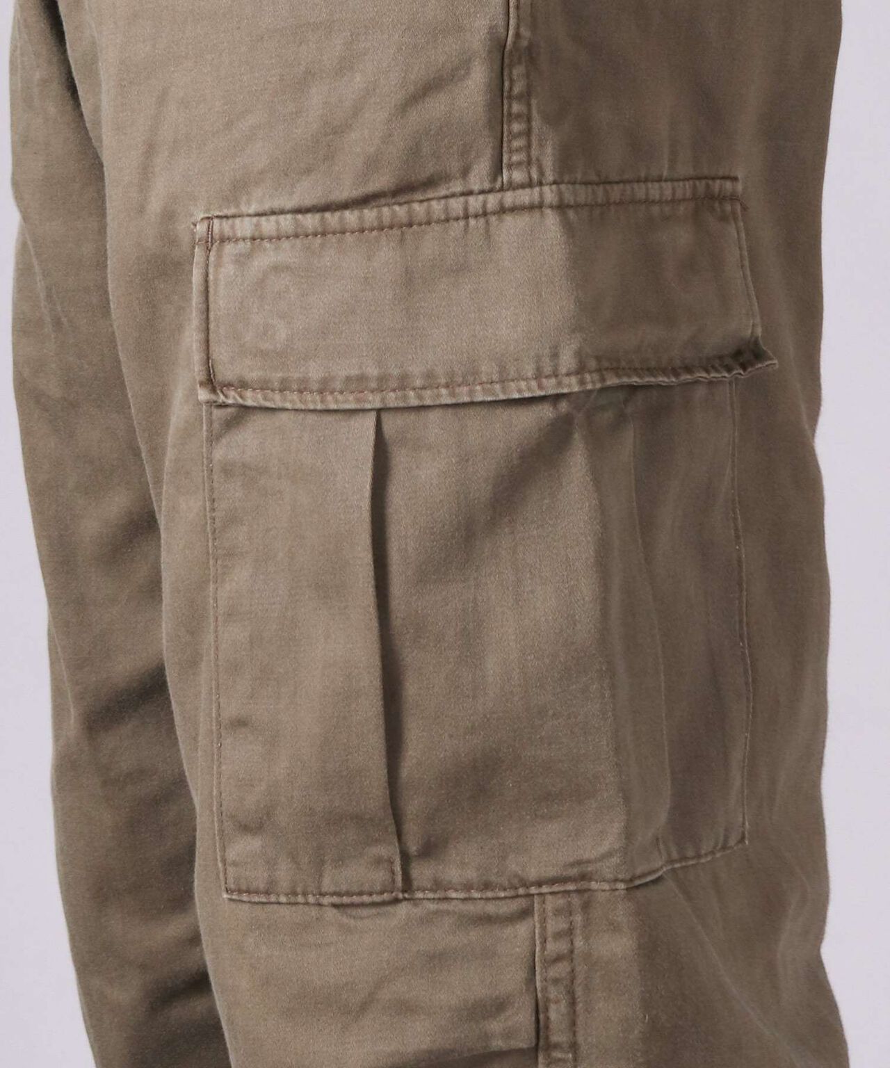 Sulphur Dyed Loose Satin Cargo Pants,OLIVE, large image number 4
