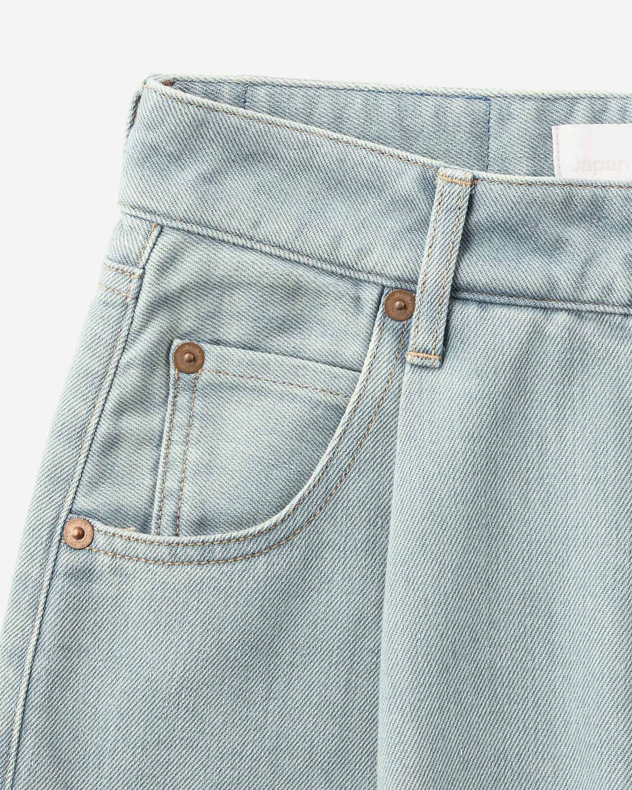 WOMEN | Light Wide Jeans 9oz Light Indigo,LIGHT INDIGO, large image number 7
