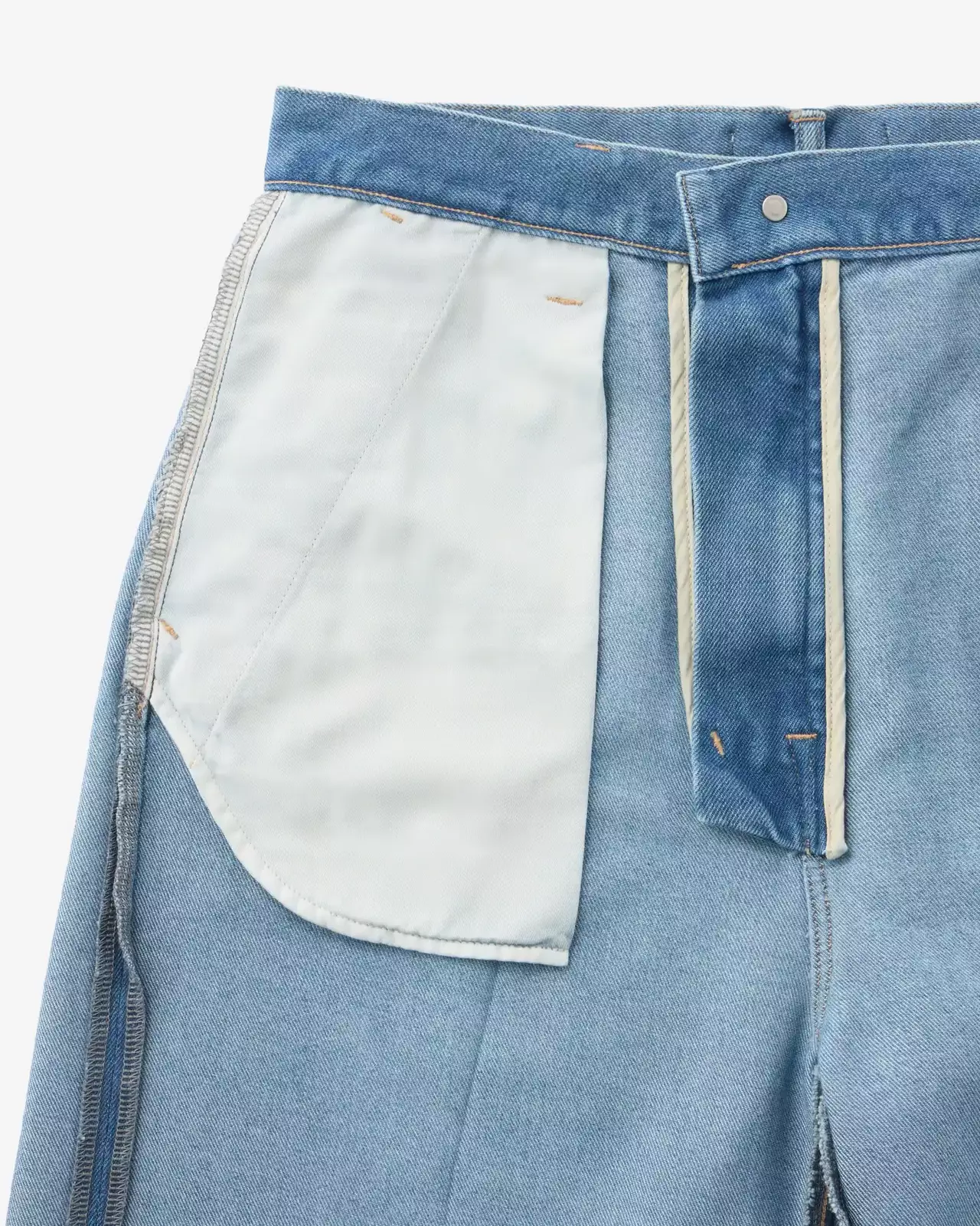 MEN | Light Wide Press Trousers 9oz Medium Indigo,MEDIUM INDIGO, large image number 7