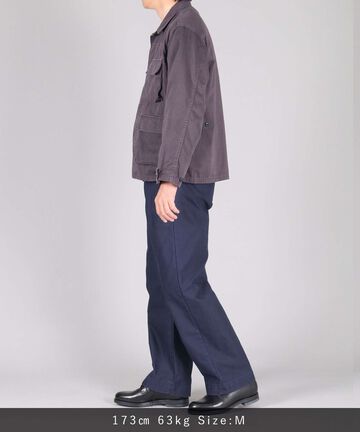 Sulphur Dyed Loose Satin Fatigue Jacket,OLIVE, large image number 13