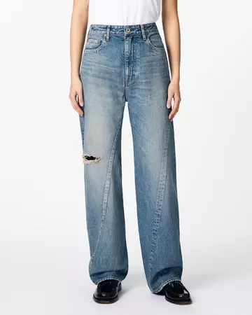 WOMEN | Skew Straight Jeans 11oz Medium Indigo,MEDIUM INDIGO, large image number 0