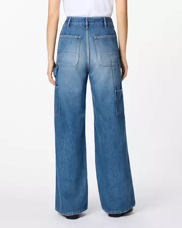 WOMEN | Light Painter Pants 9oz Medium Indigo,MEDIUM INDIGO, large image number 2