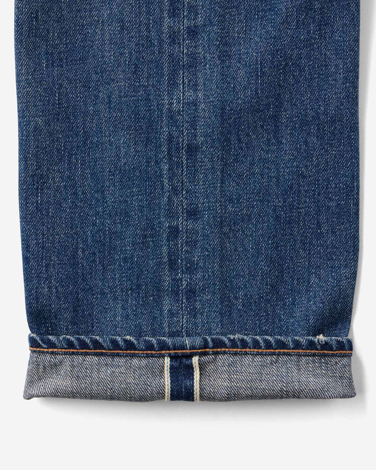 WOMEN | Selvedge Slim Straight Jeans 12oz Medium Indigo,MEDIUM INDIGO, large image number 6