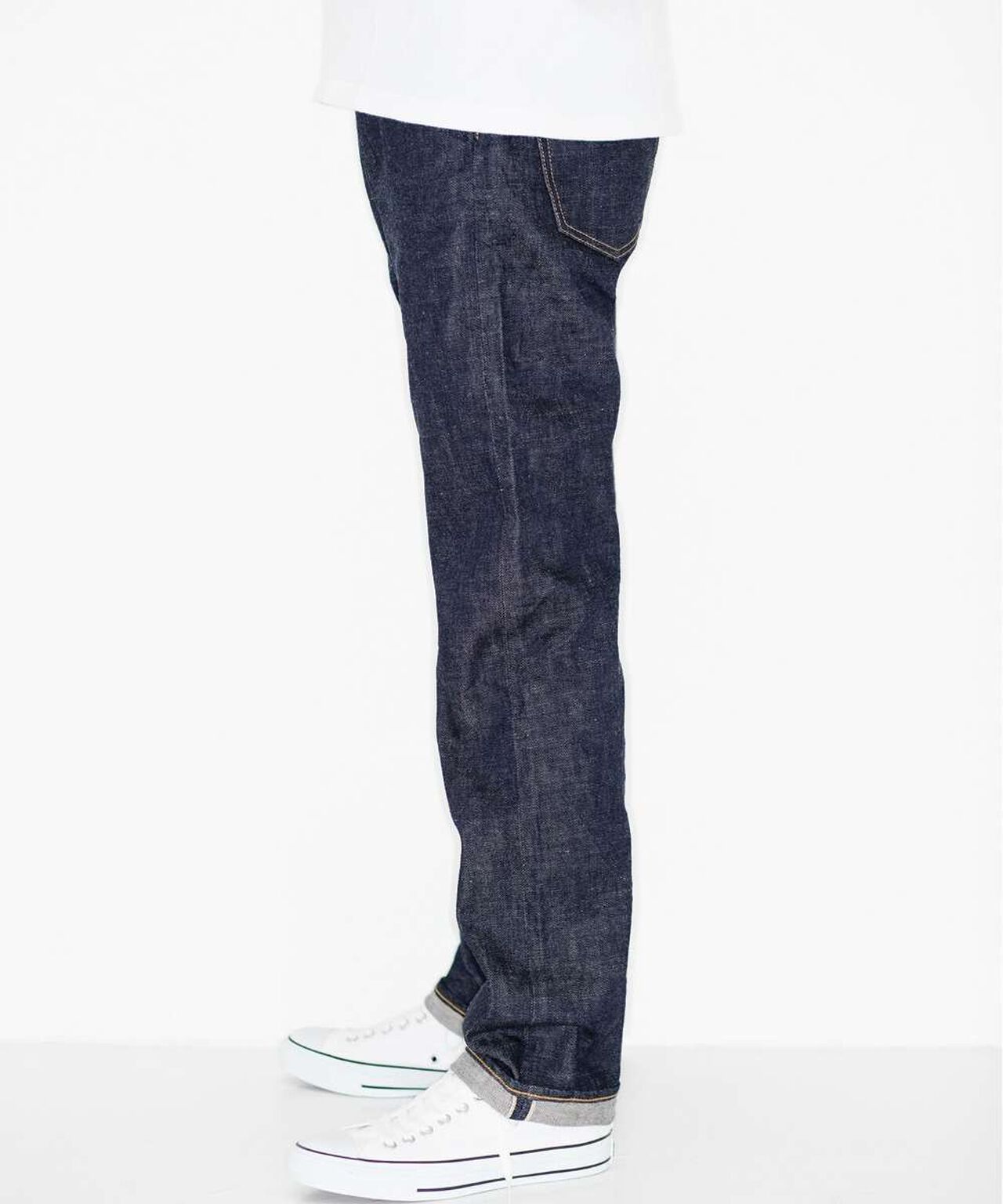 J401 14.8oz US Cotton Classic Straight Selvedge Jeans,INDIGO, large image number 1