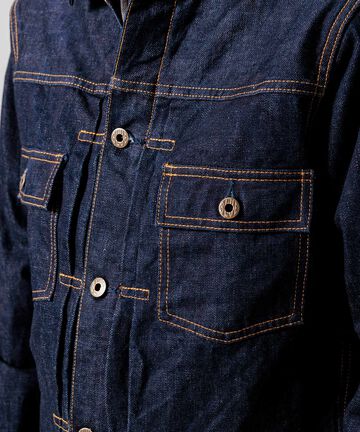 14.8oz Type 2 Denim Jacket,INDIGO, large image number 7