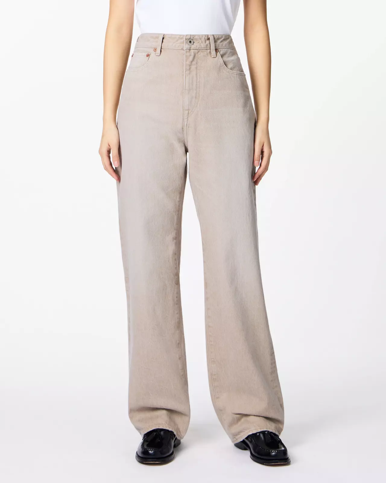 WOMEN | Straight Jeans 13.5oz Beige,BEIGE, large image number 0