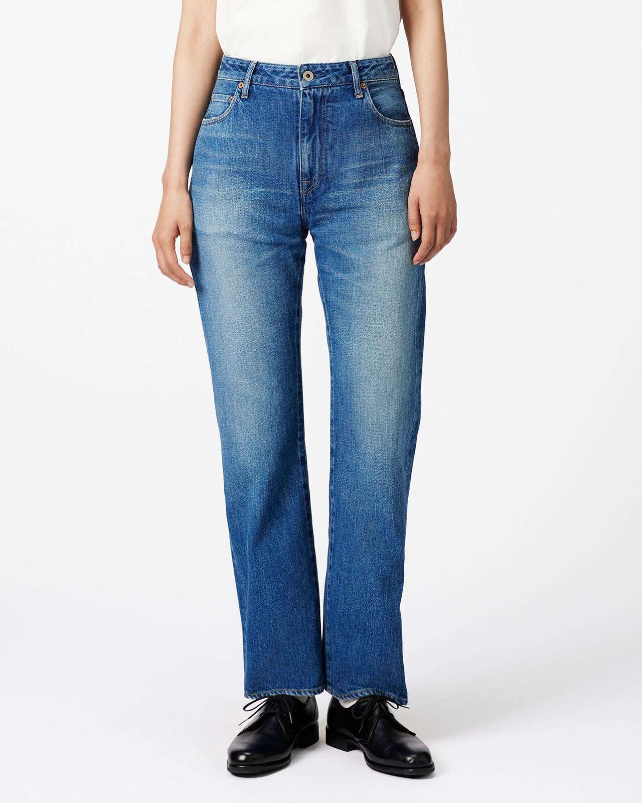 WOMEN | Selvedge Slim Straight Jeans 12oz Medium Indigo,MEDIUM INDIGO, large image number 0