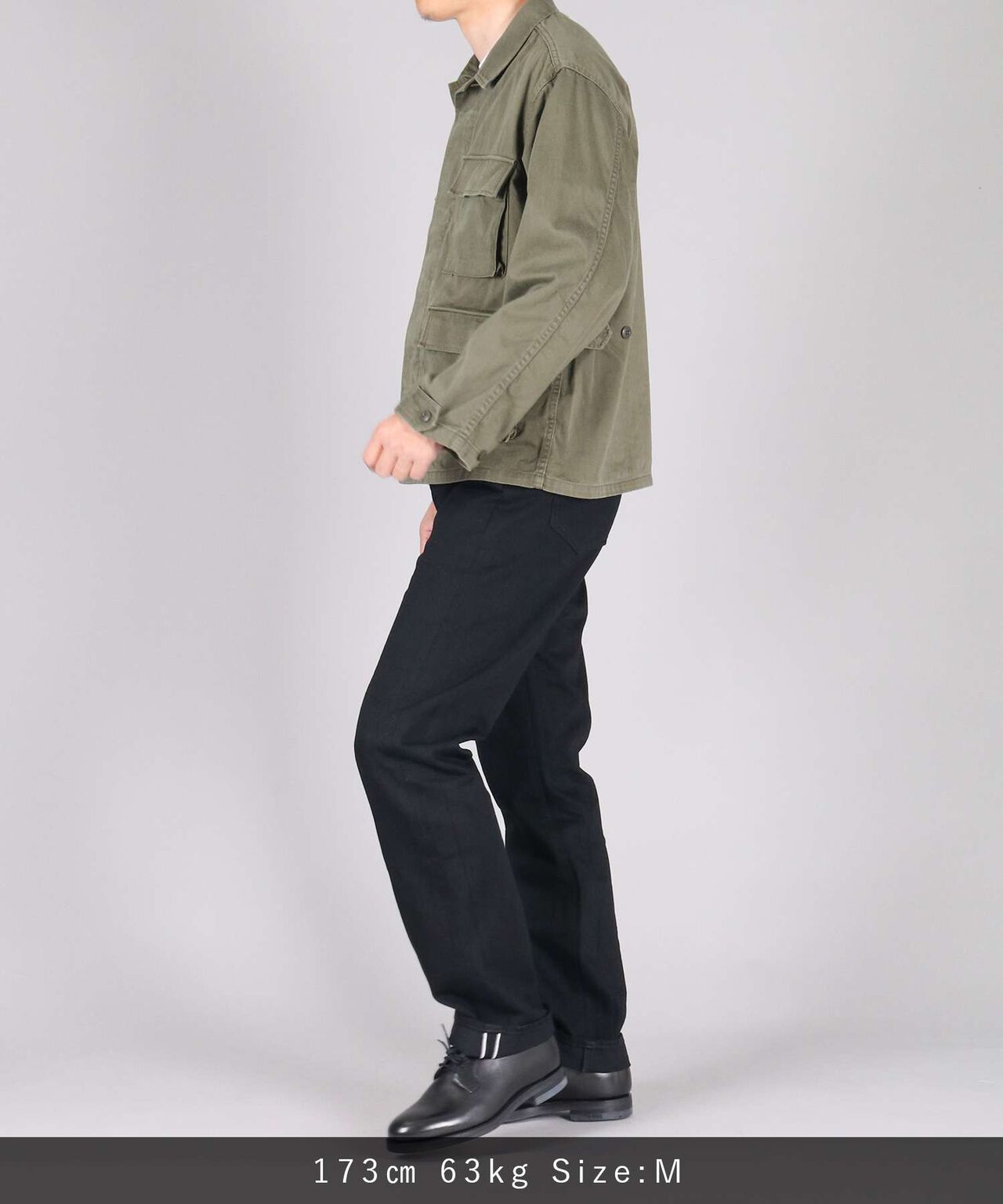 Sulphur Dyed Loose Satin Fatigue Jacket,OLIVE, large image number 19