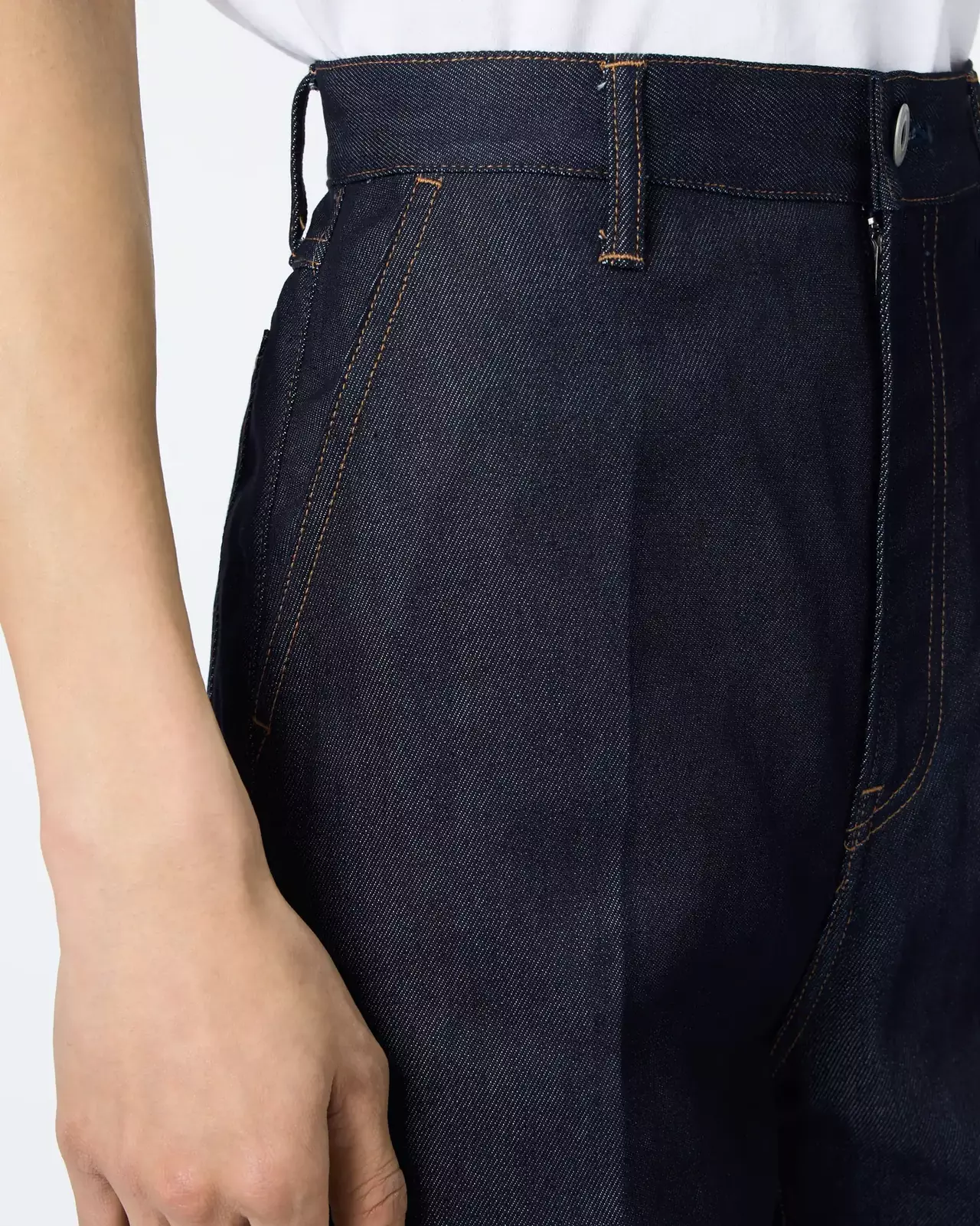 MEN | Light Wide Press Trousers 9oz Rigid,RIGID, large image number 3