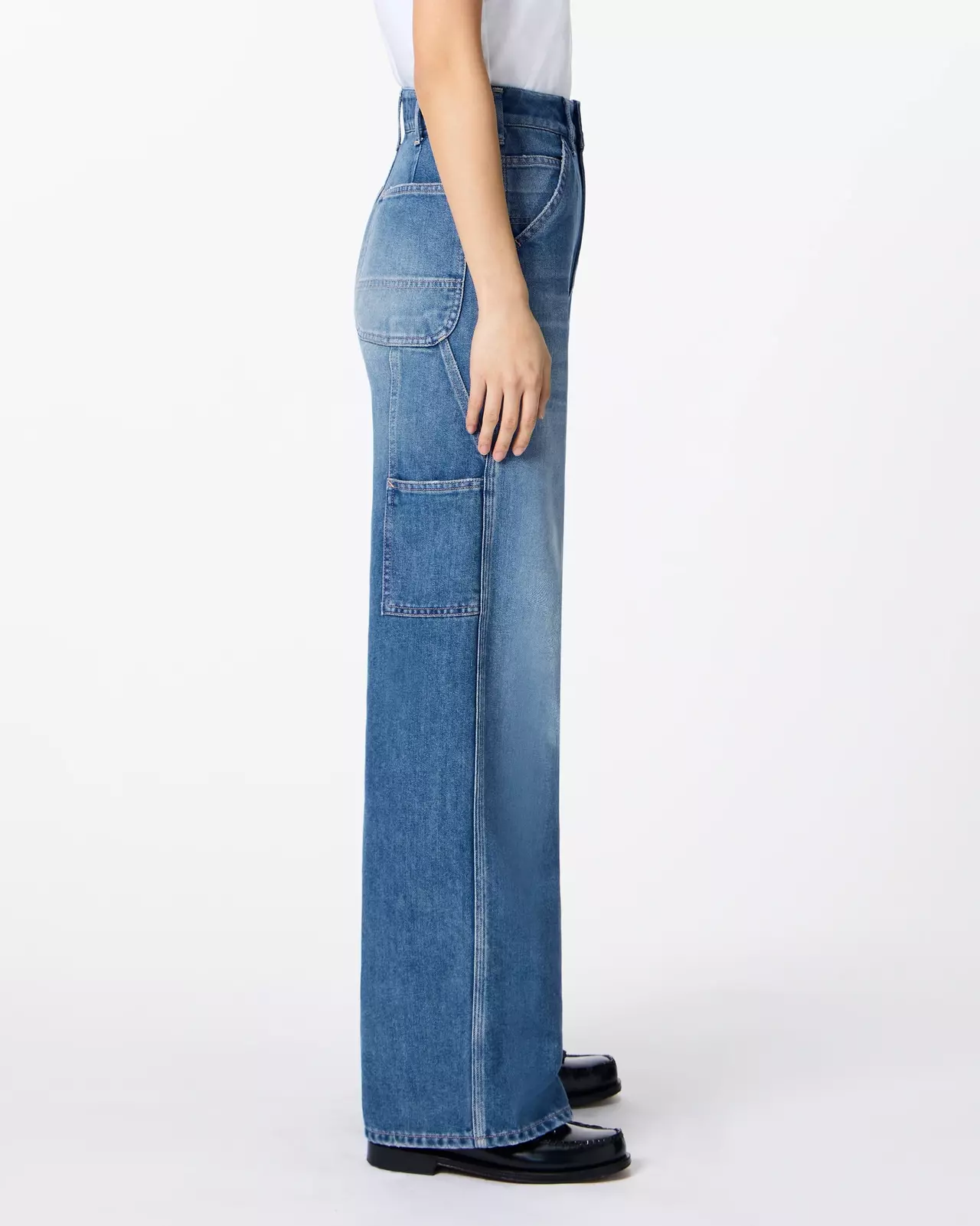 WOMEN | Light Painter Pants 9oz Medium Indigo,MEDIUM INDIGO, large image number 1