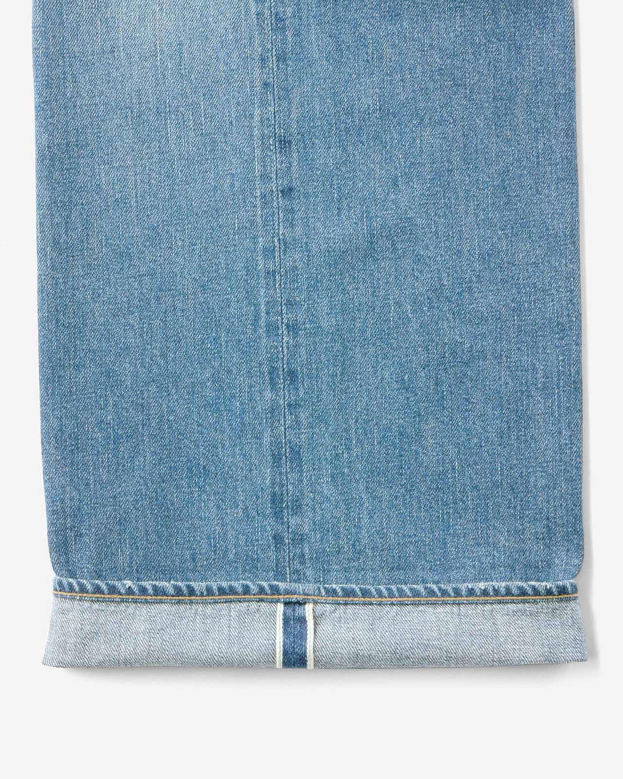 WOMEN | Selvedge Wide Straight Jeans 12oz Medium Indigo,MEDIUM INDIGO, large image number 6