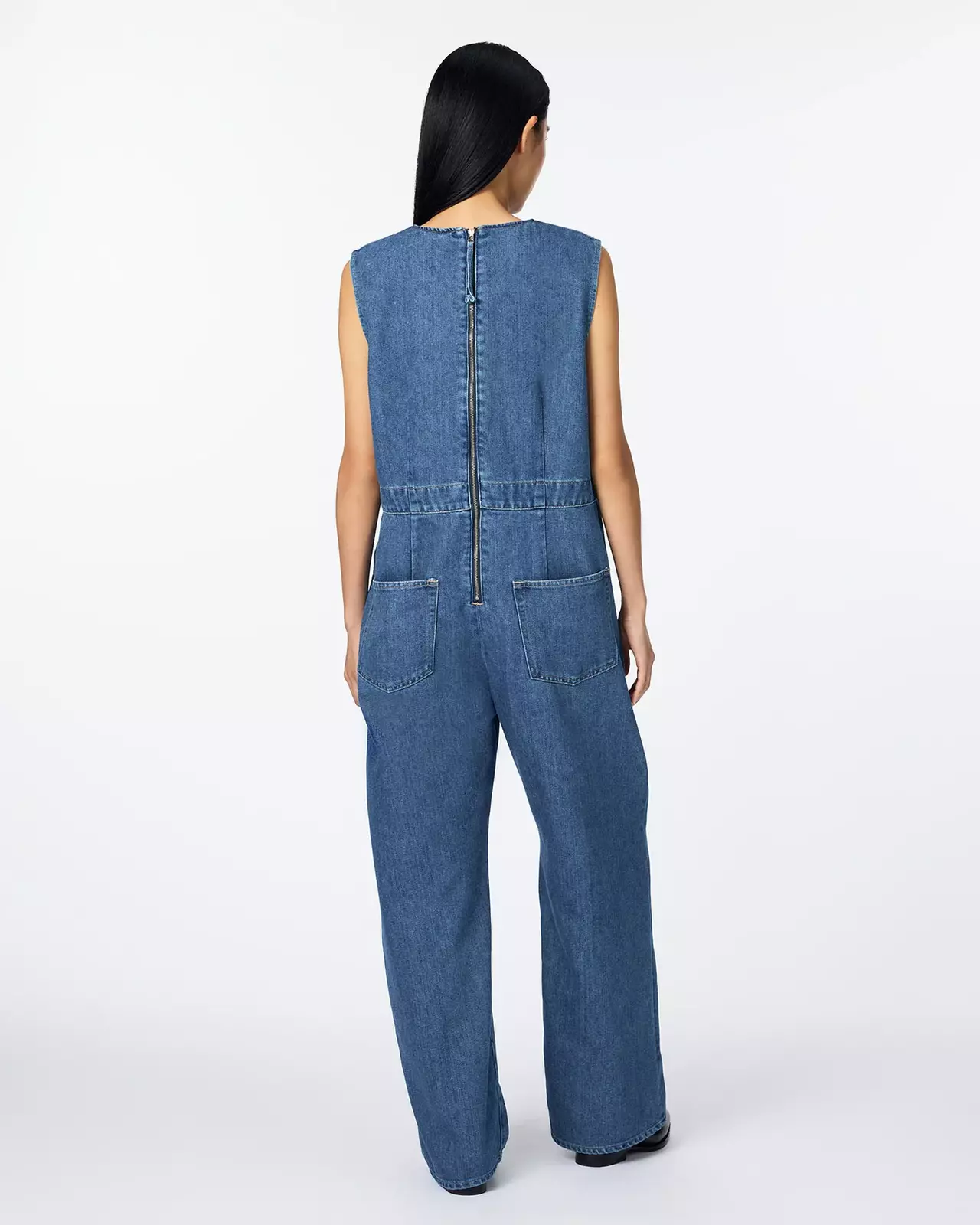 WOMEN | Light Denim Overalls 9oz Medium Indigo,MEDIUM INDIGO, large image number 2