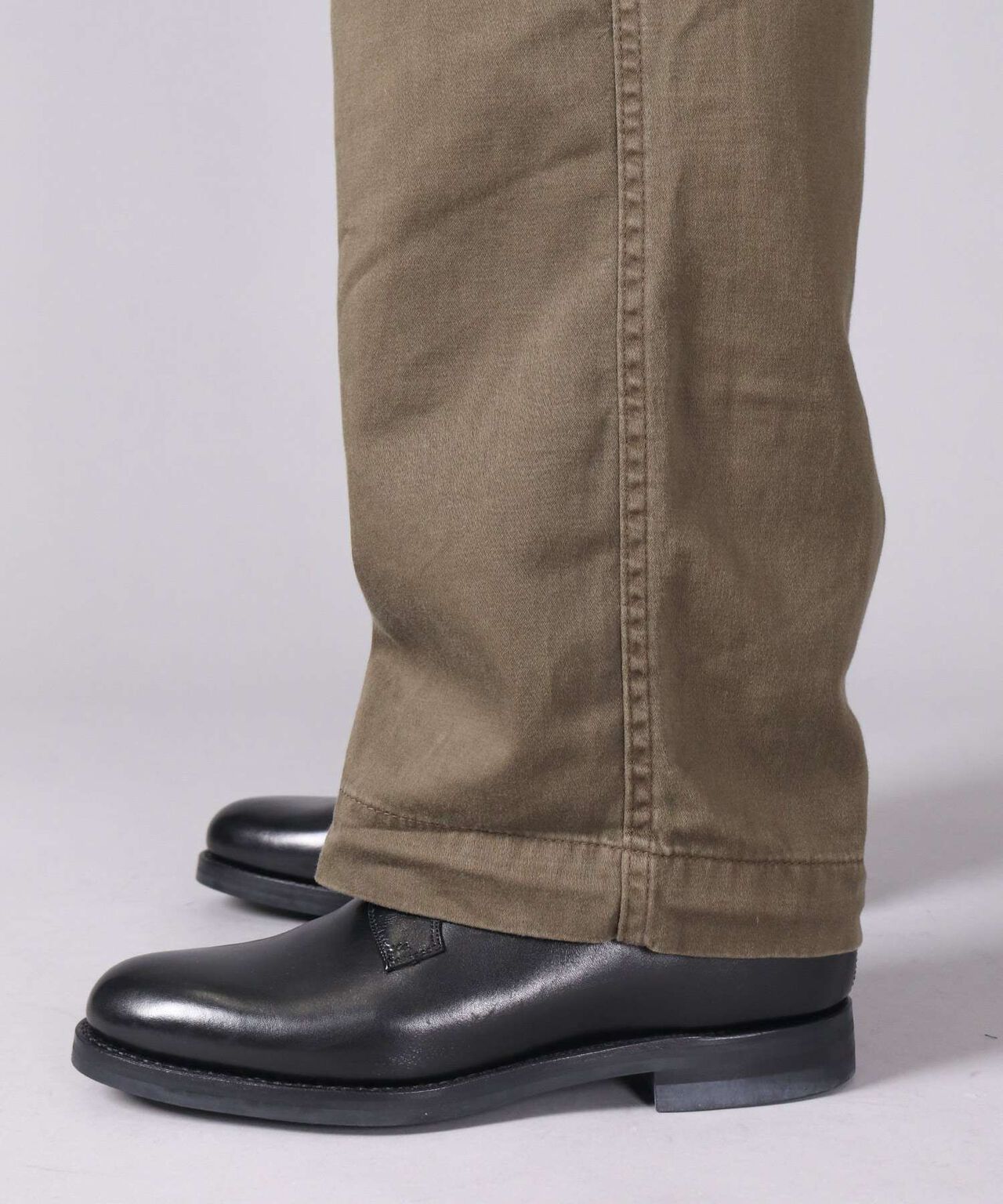 Sulphur Dyed Loose Satin Cargo Pants,OLIVE, large image number 5