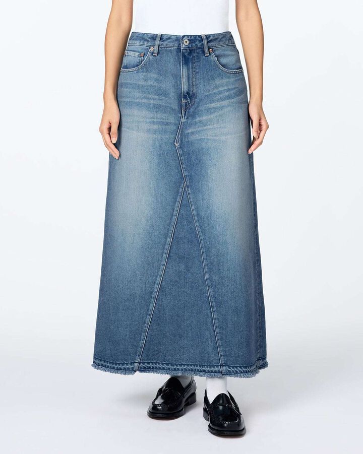 WOMEN | Light Denim Skirt 9oz Medium Indigo,, medium