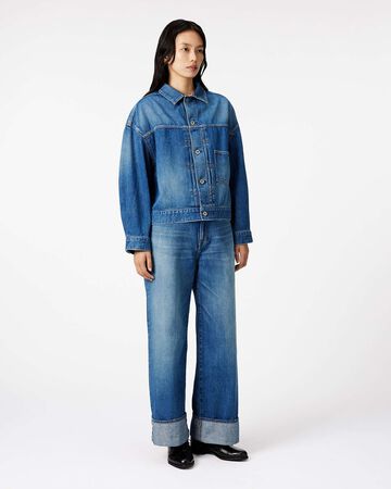 WOMEN | Selvedge Denim Jacket 12oz Medium Indigo,MEDIUM INDIGO, large image number 3