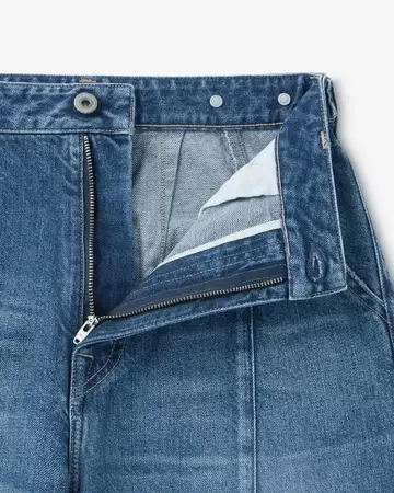 WOMEN | Panel Curve Jeans 11oz Medium Indigo,MEDIUM INDIGO, large image number 6