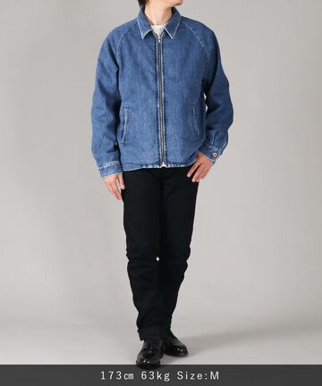 11oz Denim Smooth Swing Top Jacket,MEDIUM INDIGO, large image number 8