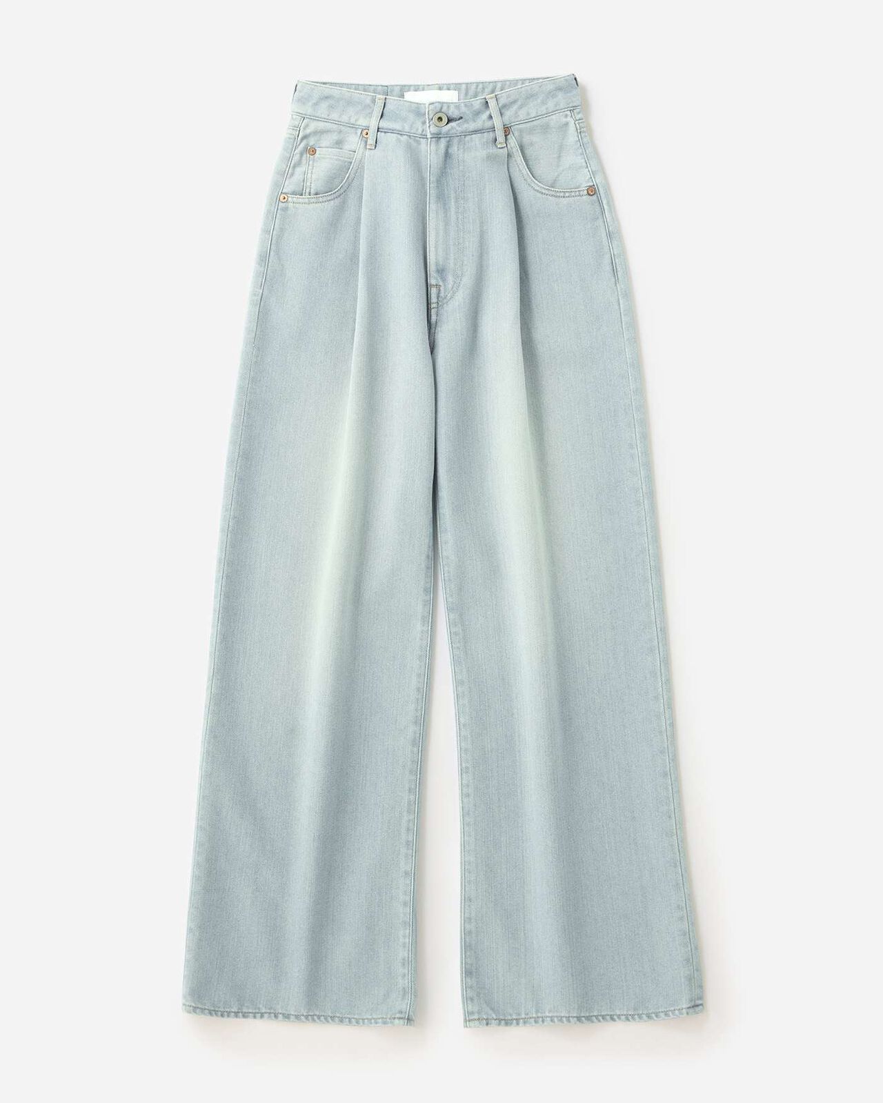 WOMEN | Light Wide Jeans 9oz Light Indigo,LIGHT INDIGO, large image number 3