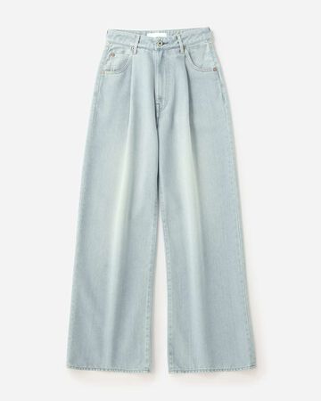 WOMEN | Light Wide Jeans 9oz Light Indigo,LIGHT INDIGO, large image number 3