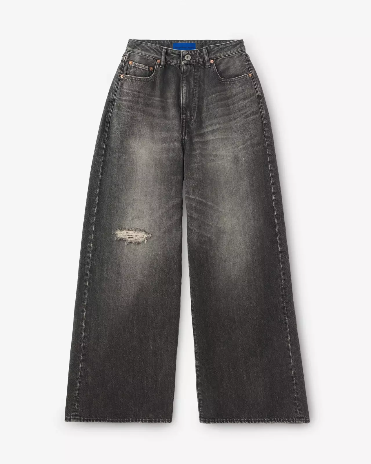 WOMEN | Damage Loose Jeans 11oz Washed Black,BLACK, large image number 4