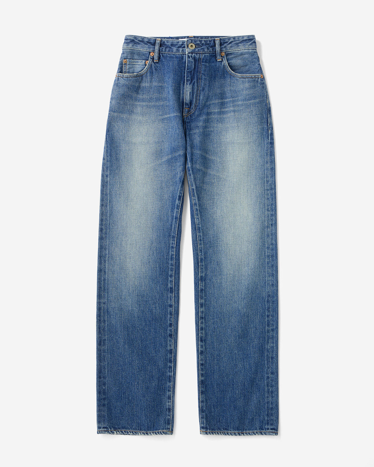 WOMEN | Selvedge Slim Straight Jeans 12oz Medium Indigo,MEDIUM INDIGO, large image number 3