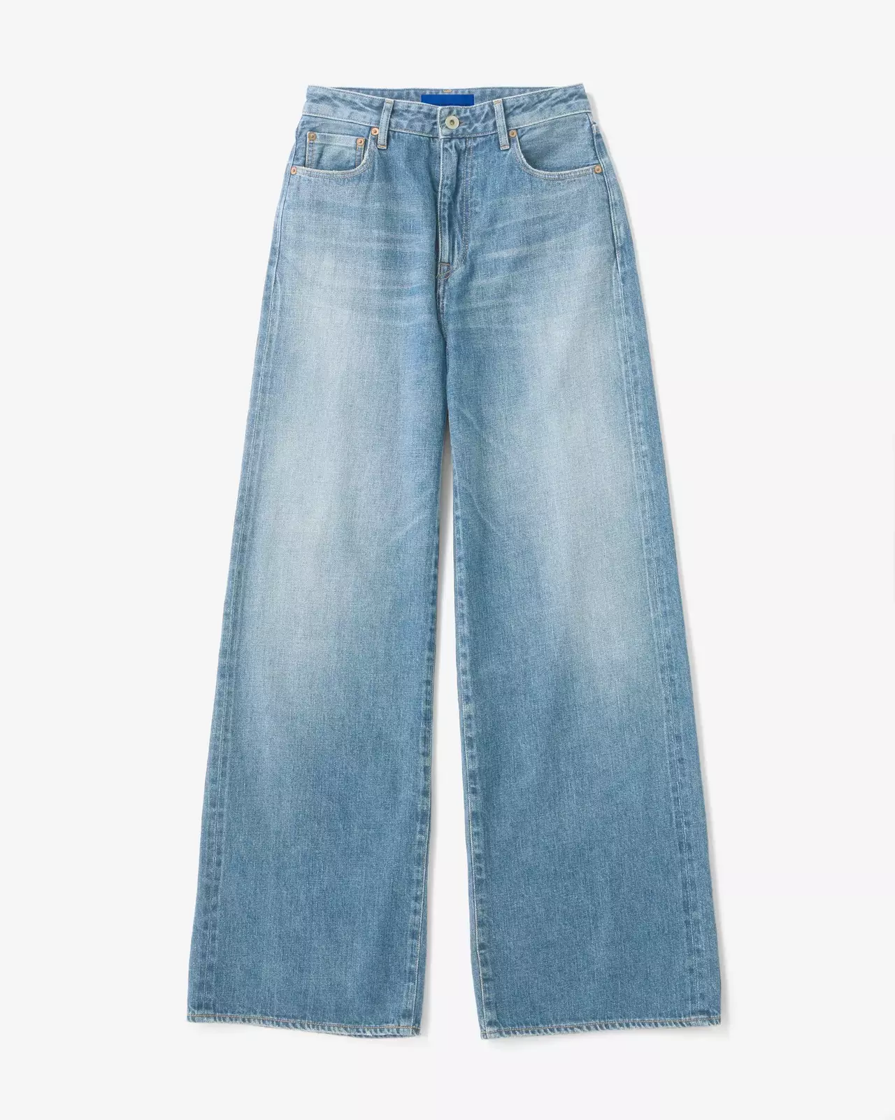 WOMEN | Selvedge Wide Straight Jeans 12oz Medium Indigo,MEDIUM INDIGO, large image number 3