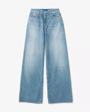 WOMEN | Selvedge Wide Straight Jeans 12oz Medium Indigo,MEDIUM INDIGO, large image number 3