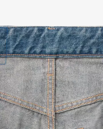 WOMEN | Damage Loose Jeans 11oz Medium Indigo,MEDIUM INDIGO, large image number 6