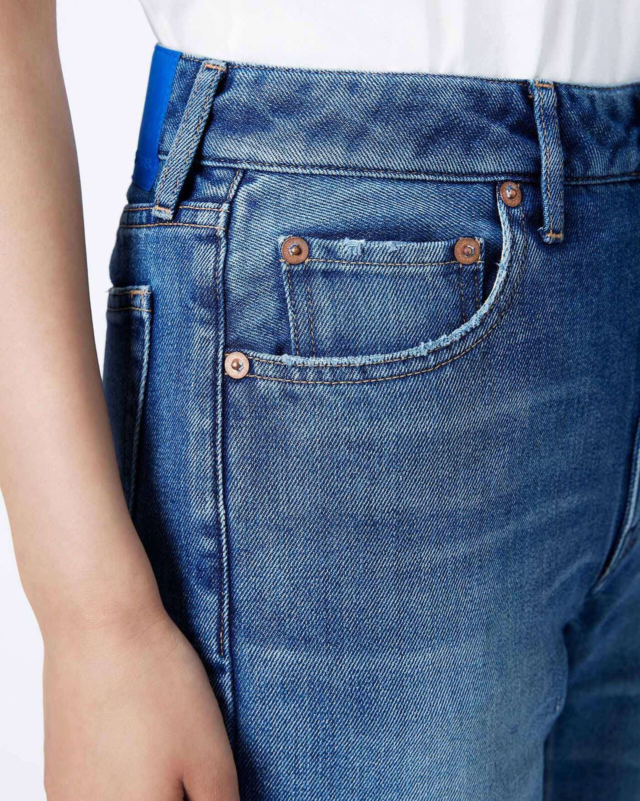 WOMEN | Light Flare Jeans 9oz Medium Indigo,MEDIUM INDIGO, large image number 3
