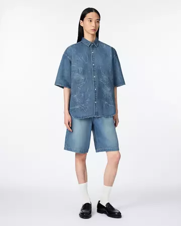 MEN | Light Oversized S/S Shirt 9oz Medium Indigo,MEDIUM INDIGO, large image number 3