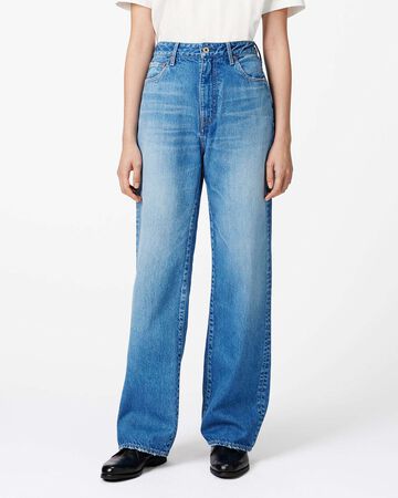 WOMEN | Pkt Straight Jeans 11oz Medium Indigo,MEDIUM INDIGO, large image number 0