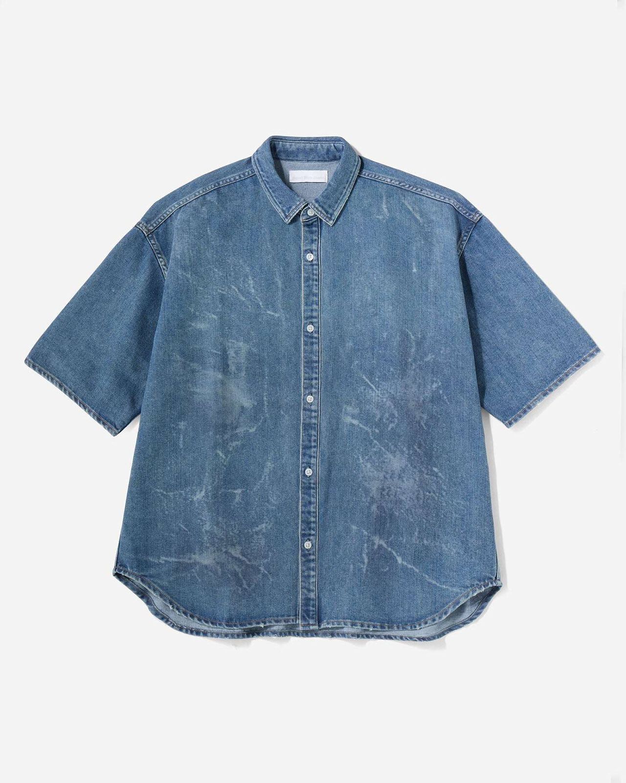 MEN | Light Oversized S/S Shirt 9oz Medium Indigo,MEDIUM INDIGO, large image number 4