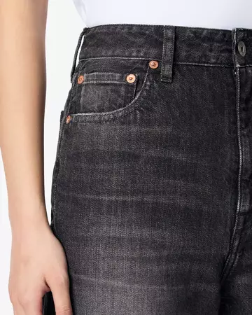 WOMEN | Switch Straight Jeans 11oz Washed Black,BLACK, large image number 3