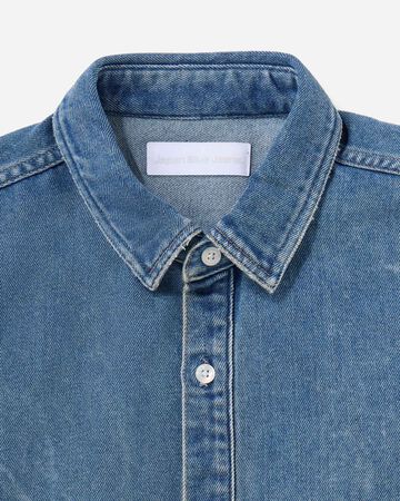 MEN | Light Oversized S/S Shirt 9oz Medium Indigo,MEDIUM INDIGO, large image number 5