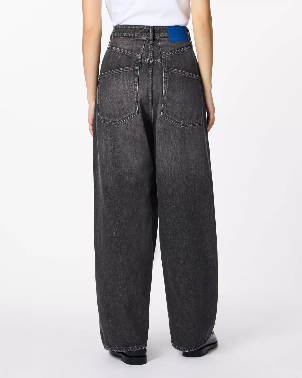 WOMEN | Wrap Straight Jeans 11oz Washed Black,BLACK, large image number 2