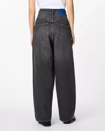 WOMEN | Wrap Straight Jeans 11oz Washed Black,BLACK, large image number 2