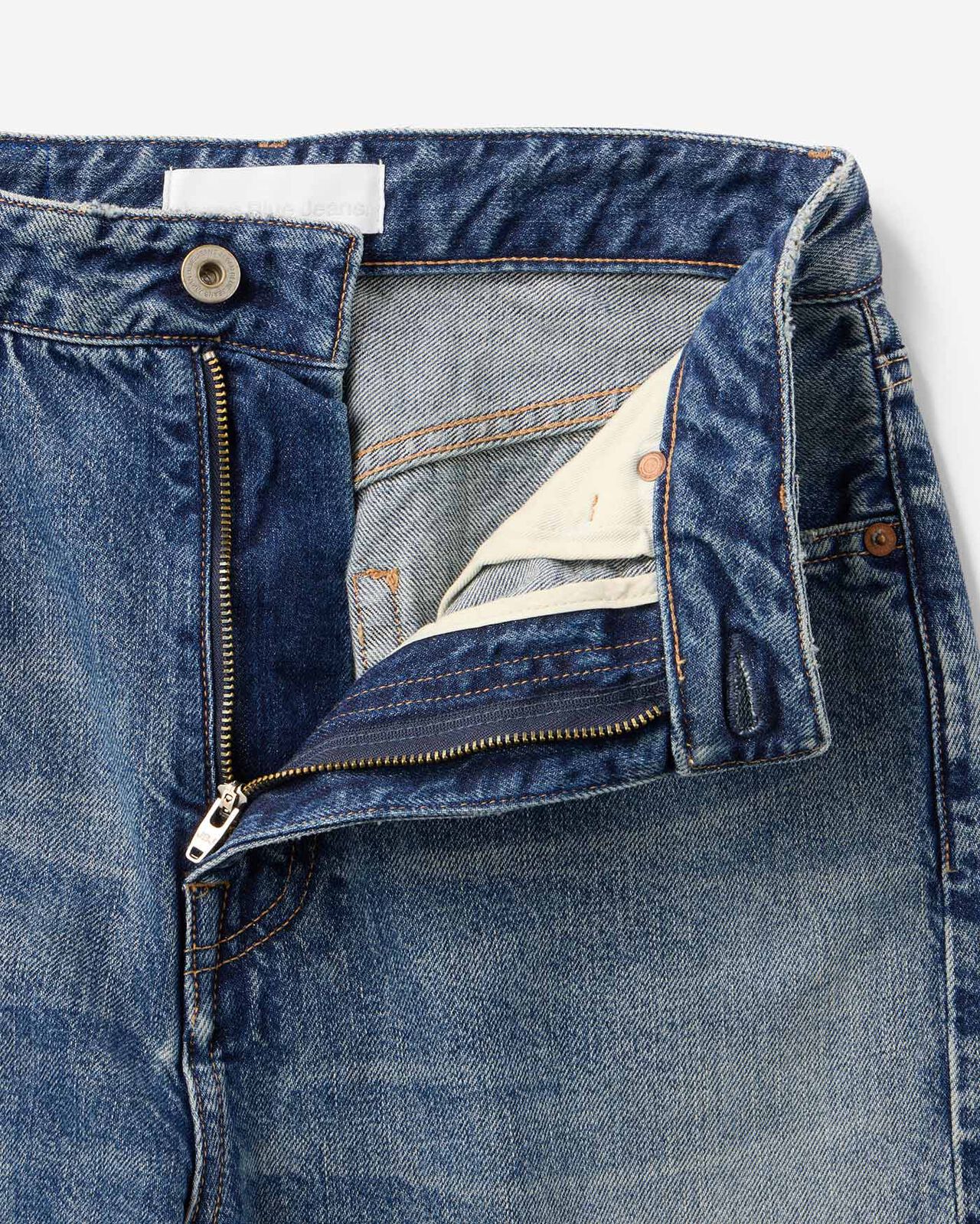 WOMEN | Damage Straight Jeans 11oz Medium Indigo,MEDIUM INDIGO, large image number 5