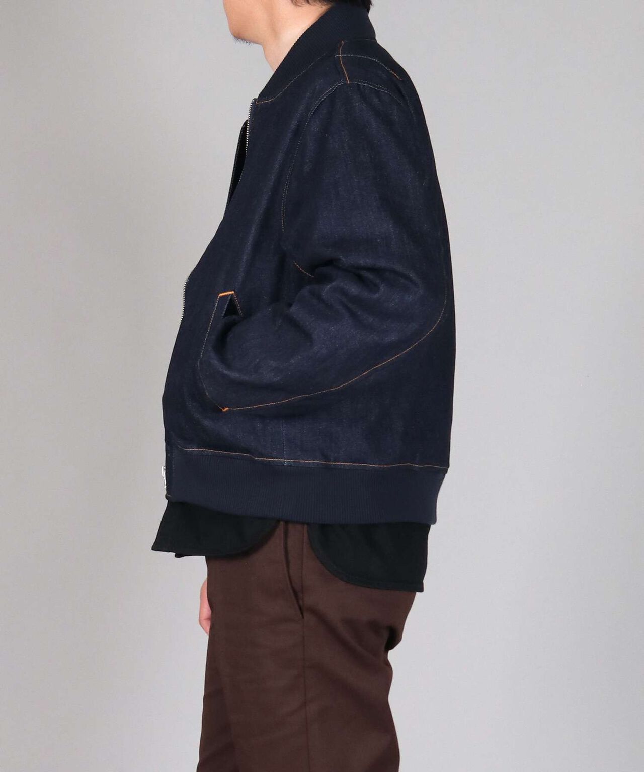 11.5oz Denim Bomber Jacket,INDIGO, large image number 1