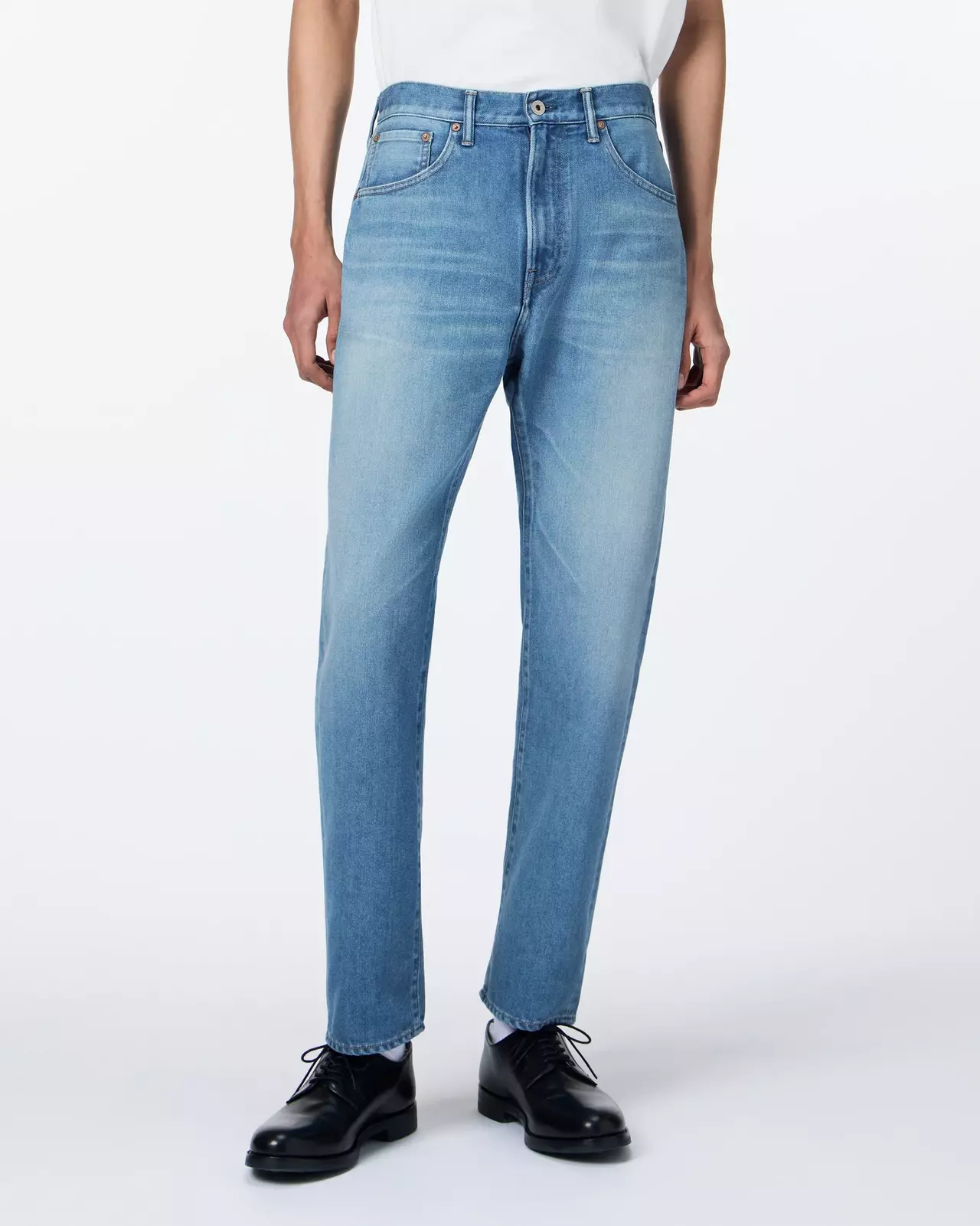 MEN | Light Tapered Jeans 9oz Medium Indigo,MEDIUM INDIGO, large image number 0