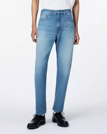 MEN | Light Tapered Jeans 9oz Medium Indigo,MEDIUM INDIGO, large image number 0