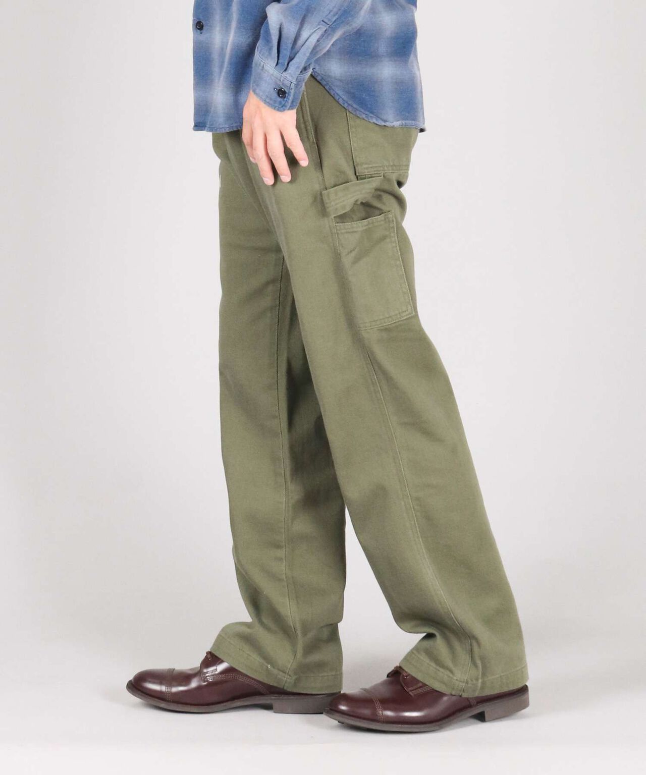 Organic Drill Painter Pants,OLIVE, large image number 1