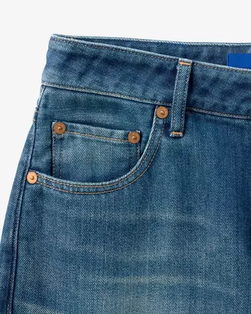 WOMEN | Light Tapered Jeans 9oz  Medium Indigo,MEDIUM INDIGO, large image number 8