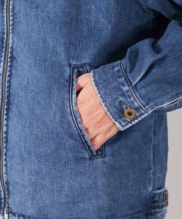 11oz Denim Smooth Swing Top Jacket,MEDIUM INDIGO, large image number 5