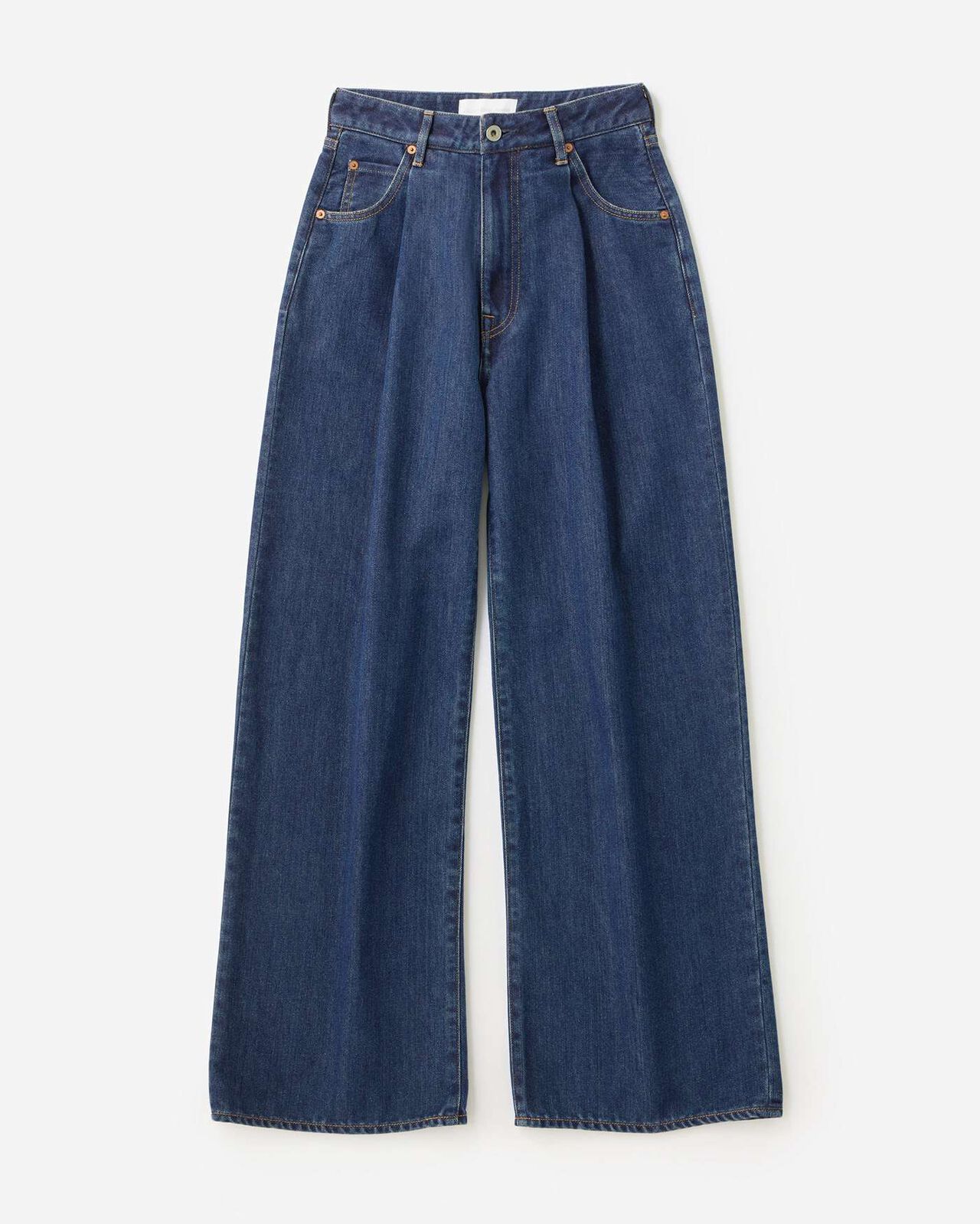 WOMEN | Light Wide Jeans 9oz Medium Indigo,MEDIUM INDIGO, large image number 4